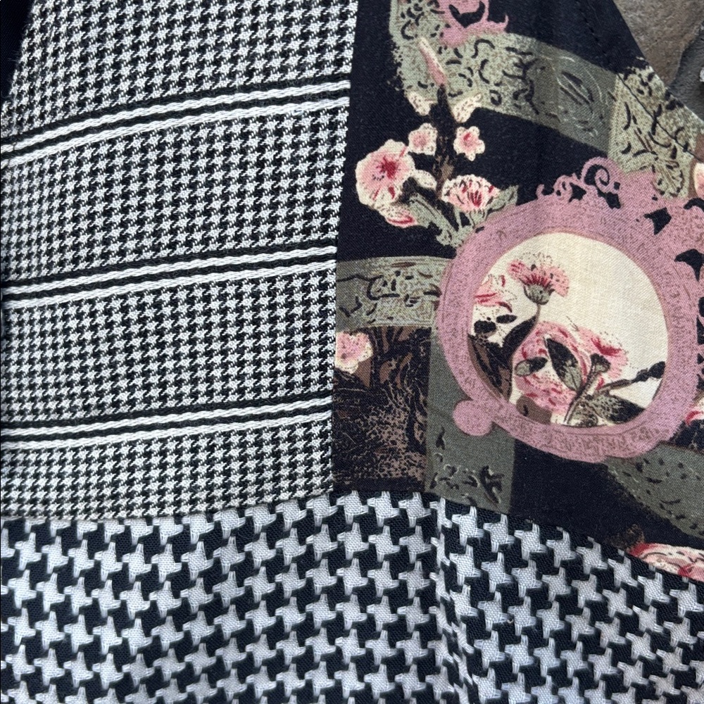 Vintage Unique Patchwork Vest With Houndstooth An… - image 5